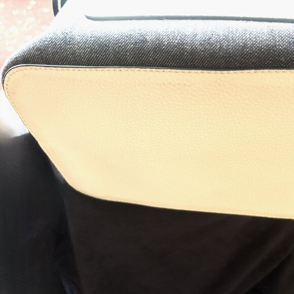 Kate Spade Marti Dark Denim Shoulder Bag with White Pebbled Leather Accents NWOT - Picture 6 of 12